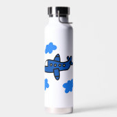 Vliegtuig in de wolken Gepersonaliseerd Waterfles (Links)
