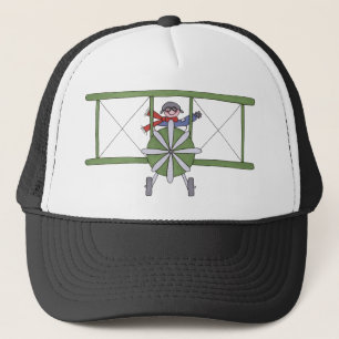 Vliegtuig in de wolken trucker pet