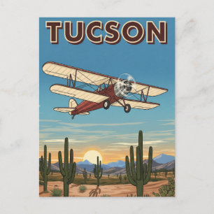 Vliegtuig in Tuscon Arizona Reizen Briefkaart