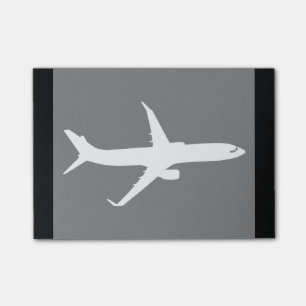 Vliegtuig Jet Liner Silhouette Flying Black Decor Post-it® Notes