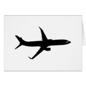 Vliegtuig Jetliner Black Flight past kleur aan (Voorkant Horizontaal)