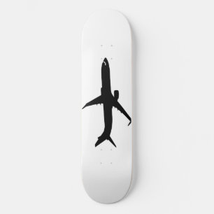 Vliegtuig Jetliner Black Flight past kleur aan Skateboard