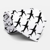 Vliegtuig Jetliner Shadow Flight past Kleur aan Stropdas (Opgerold)