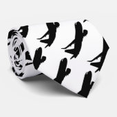 Vliegtuig Jetliner Silhouette Flying Stropdas (Opgerold)