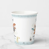 Vliegtuig Jongen Reizen Baby shower Papieren Bekers (Links)