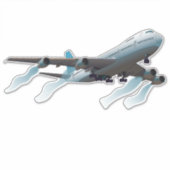 vliegtuig. Jumbojet. Sticker (Voorkant)