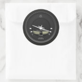 Vliegtuig-kantelcoördinator Ronde Sticker (Tas)