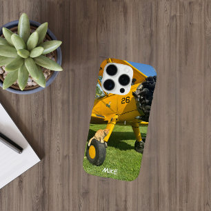 Vliegtuig & Kat Foto Luchtvaart Monogram Stijlvol iPhone 16 Pro Hoesje