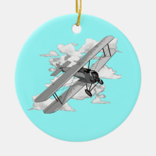 vliegtuig keramisch ornament