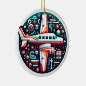 Vliegtuig Kerst Ornament (Rechts)