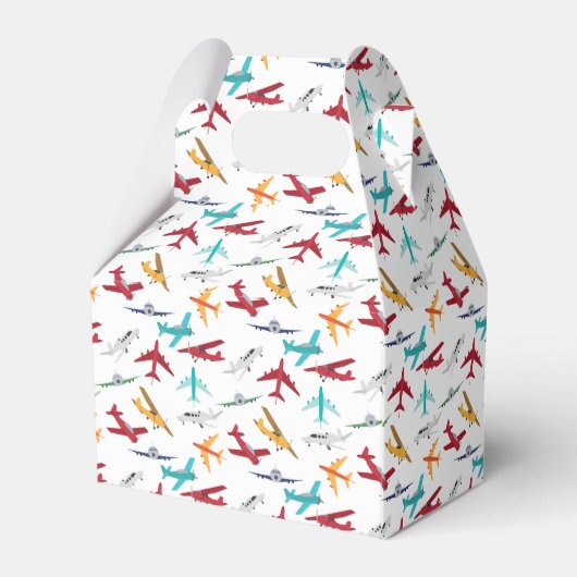 Vliegtuig Kinder 1e verjaardag Party Time Flies Bedankdoosjes (Achterkant)