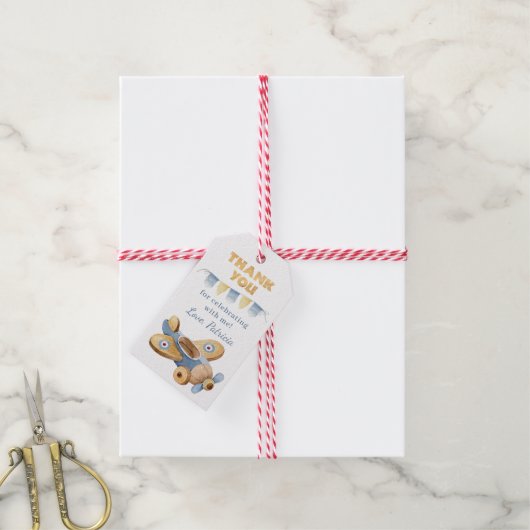 vliegtuig Kinder Speelgoed Dank u geschenken Labe Cadeaulabel (Met Touw)