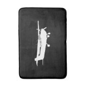 Vliegtuig Klassieke Cessna Silhouette die op Zwart Badmat (Voorkant Verticaal)