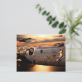 Vliegtuig Kone Art Briefkaart (Staand voorkant)