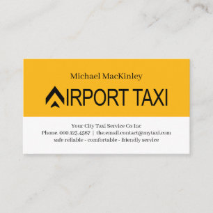 Vliegtuig Luchthaven Taxi Service Visitekaartje