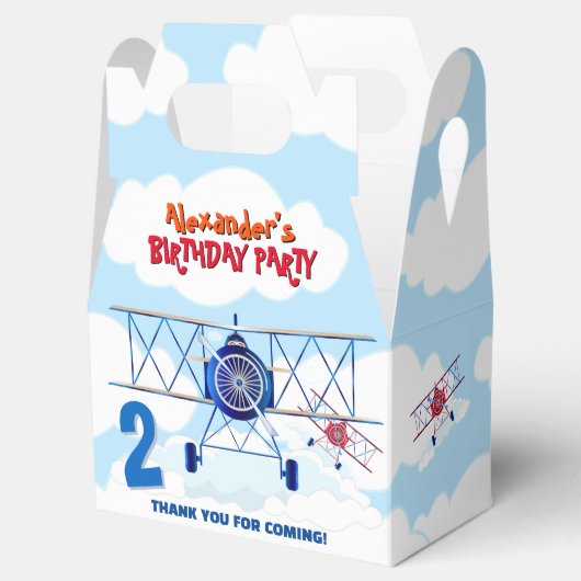 Vliegtuig Luchtmacht Verjaardagsfeest Bedankdoosjes (Geopend)