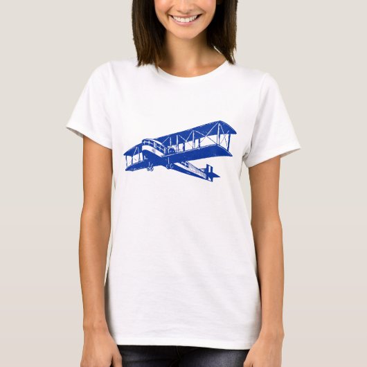  vliegtuig - marineblauw t-shirt (Voorkant)