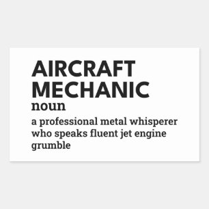 Vliegtuig Mechanic Definition – Aviation Humor Rechthoekige Sticker