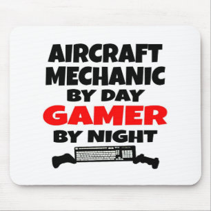 Vliegtuig Mechanic Gamer Muismat