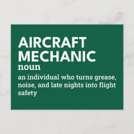 Vliegtuig Mechanic - Grappige taakdefinitie Feestdagenkaart