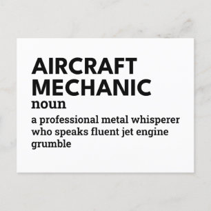 Vliegtuig Mechanic – Humor Definition Feestdagenkaart