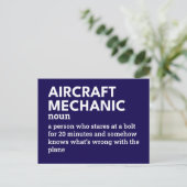 Vliegtuig Mechanic - Job Definition Kaart (Staand voorkant)