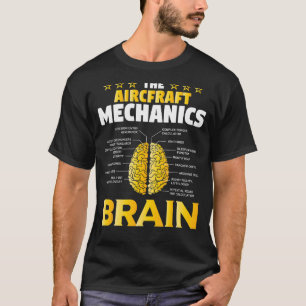 Vliegtuig Mechanics Brain Aviation 3 T-shirt