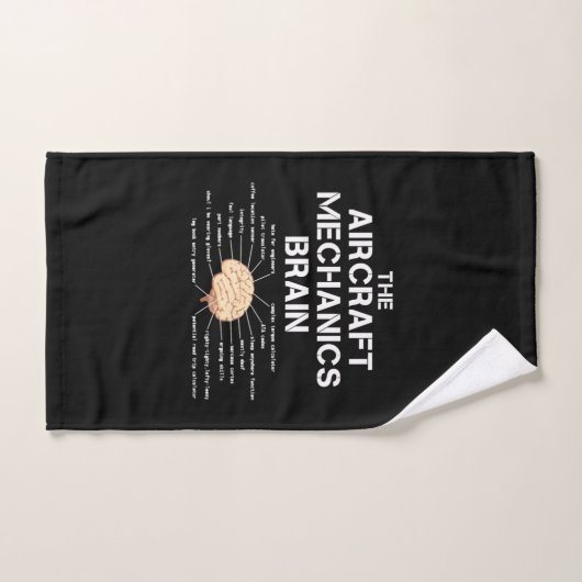 Vliegtuig Mechanics Brain Funny Airicopter Handdoek (Handdoek)