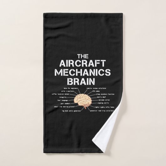 Vliegtuig Mechanics Brain Funny Airicopter Handdoek (Handdoek)