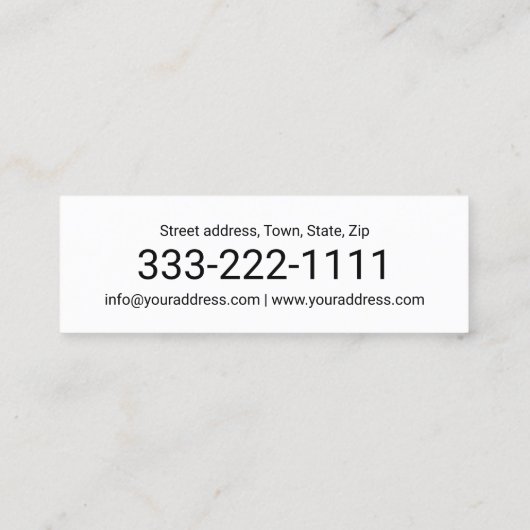 Vliegtuig Mechanische Eenvoudige Vlak Icon Kaart Mini Visitekaartje (Achterkant)