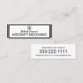 Vliegtuig Mechanische Eenvoudige Vlak Icon Kaart Mini Visitekaartje (Voorkant / Achterkant)