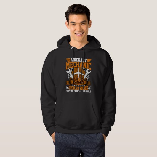 Vliegtuig Mechanische Vliegtuig Machinist re Hoodie (Voorkant volledig)