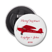 Vliegtuig met Noordpool Beer Soda-flesopening Button Flesopener (Voorkant)