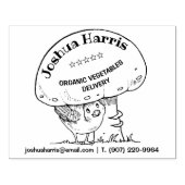 Vliegtuig met paddenstoel, biologische voedselvoor 	rubberstempel (Afrduk)