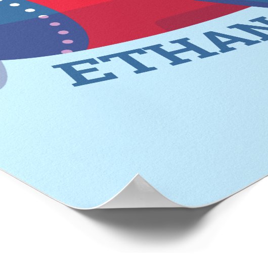 Vliegtuig met propeller met piloot-piloot: Wandkam Poster (Hoek)