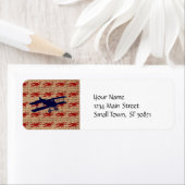 Vliegtuig met  propeller op schoot etiket (Insitu)