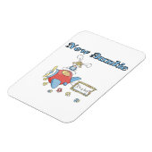 Vliegtuig nieuwe tante van jongen T-shirts en gesc Magneet (Linkerzijde)