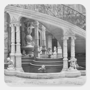 Vliegtuig onder de trap van het Hotel de Vierkante Sticker