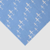 Vliegtuig op blauw gepersonaliseerd tissuepapier (Detail)