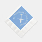 Vliegtuig op Blue gepersonaliseerde munten Servet (Hoek)