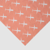 Vliegtuig op Coral Pink Tissuepapier (Detail)