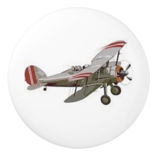 Vliegtuig op keramische Knobs en pulls Keramische Knop (Voorkant)