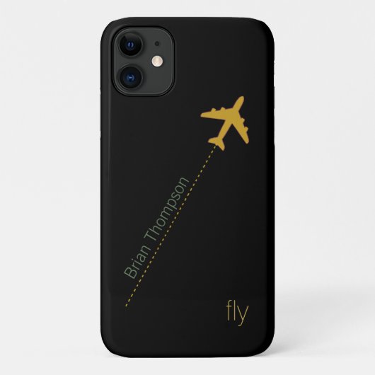 vliegtuig op maat Case-Mate iPhone case (Achterkant)