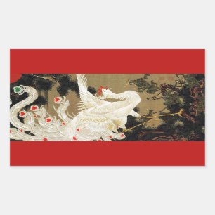 VLIEGTUIG PHOENIX, Veer, hart Valentijnsdag Rechthoekige Sticker