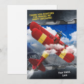 Vliegtuig Piloot Dankkaart Kaart (Voorkant / Achterkant)