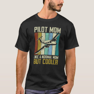 Vliegtuig piloot mam moeder  piloot mam als een t-shirt