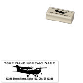 Vliegtuig Piloot Ontwerp Silhouet Uw Tekst Rubberstempel (Gestempeld)