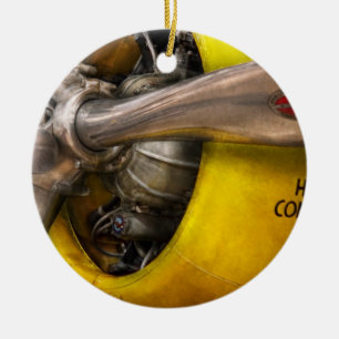 Vliegtuig - Piloot - Propeller - Twin Wasp Keramisch Ornament
