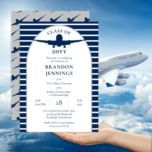 Vliegtuig Piloot Vliegschool Universiteit Afstuder Kaart