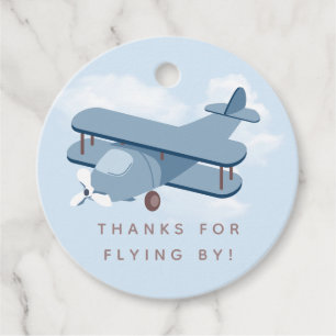 Vliegtuig Pilot Boy's Birthday Bedankjes Labels